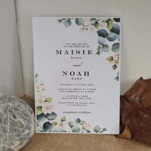 Eucalyptus wedding invitations